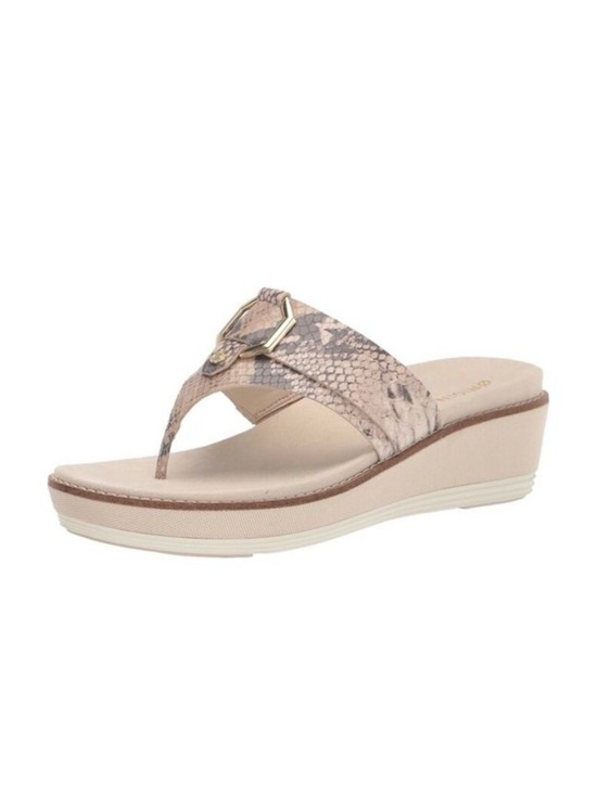 Cole Haan Shoes - Cole Haan Original Grand Platform Snake Print Thong Wedge Sandals Size 9.5 Excel
